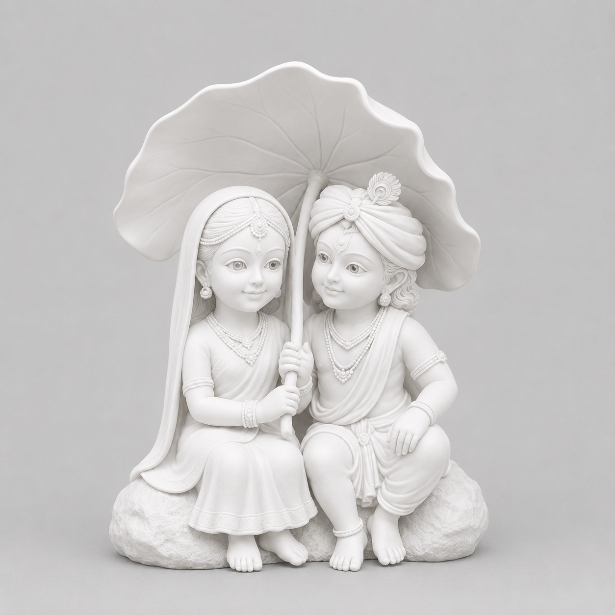 Krishna Radha Under Umbrella 3D Model (5 Inch)